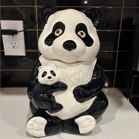🐼 Vintage Panda Ceramic Cookie Jar 🐼 - Picture 1 of 8